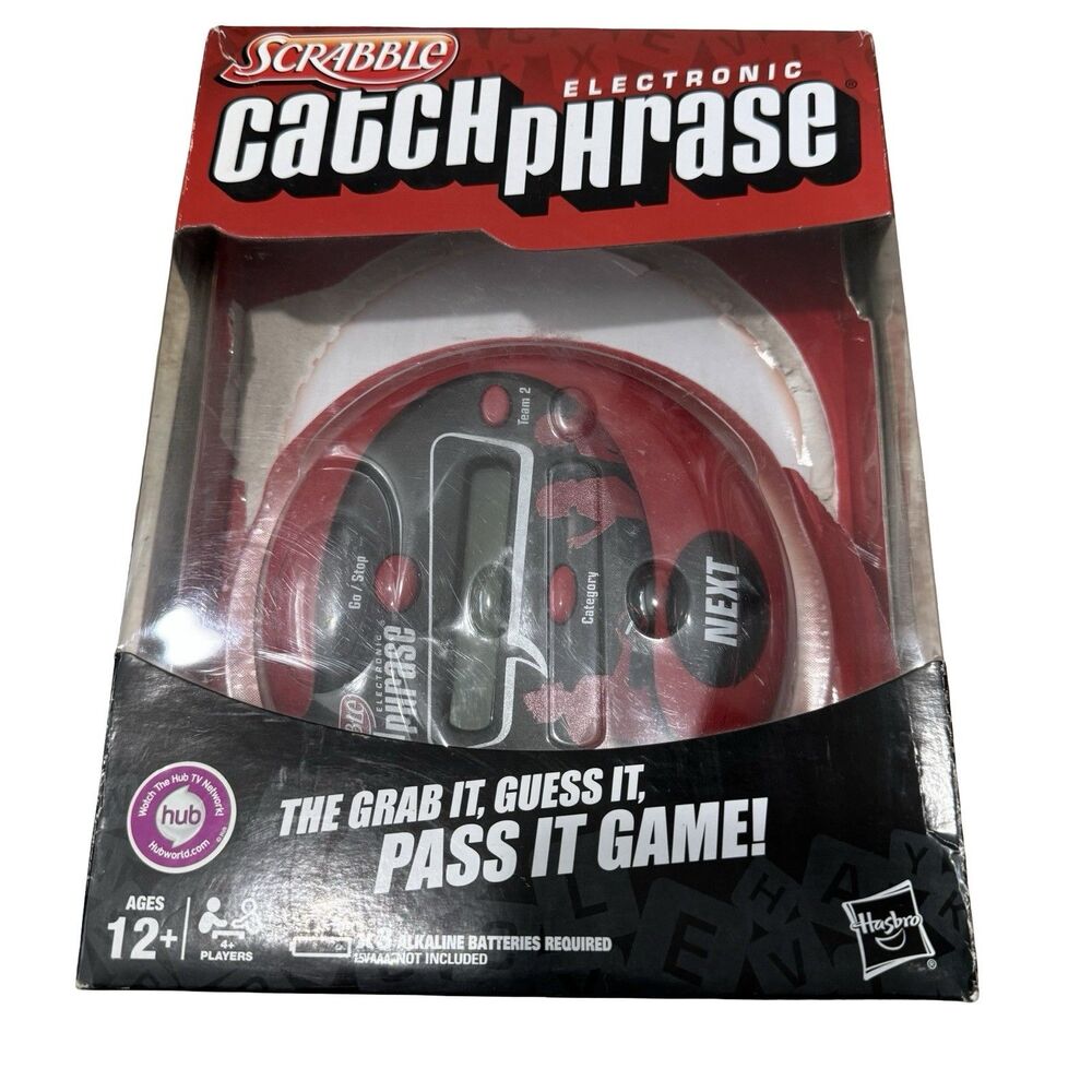 Hasbro Scrabble Electronic Catch Phrase Electronic Handheld Game Never Used
